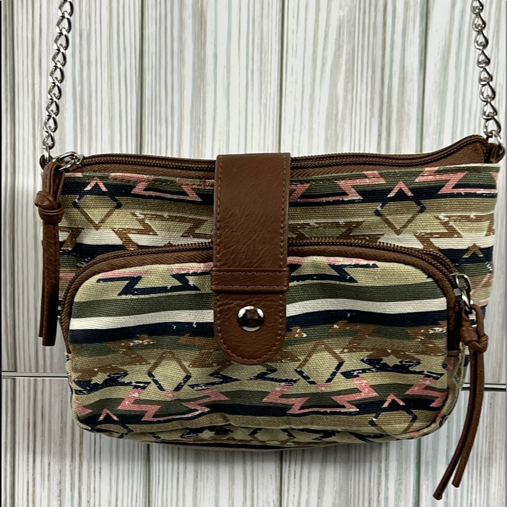 Santa Fe (Tan Aztec) Crossbody Bag